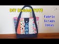 DIY DIVIDED TOTE BAG FROM FABRIC SCRAPS STEP BY STEP | DIY BAG | BAG SEWING TUTORIAL