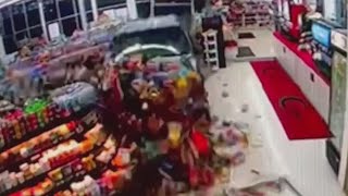 Man crashes into drives inside Dallas Ore convenience store