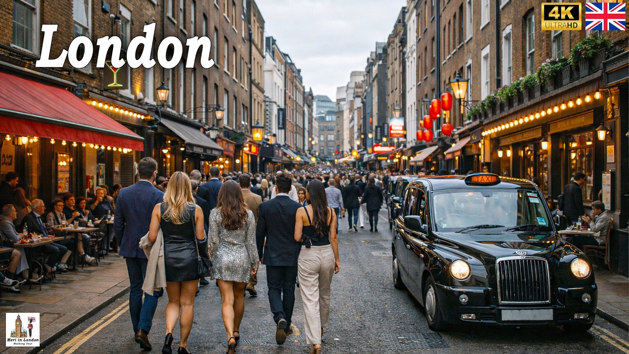 LONDON Good Friday Evening Walking Tour🚶‍➡️How Amazing is London in Holiday Season?!🚶‍♀️True 4K
