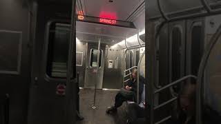 Ride on Brooklyn bound R179 (C) to Spring St