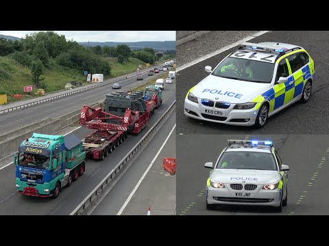 Police escort abnormal load: 235 tonne generator