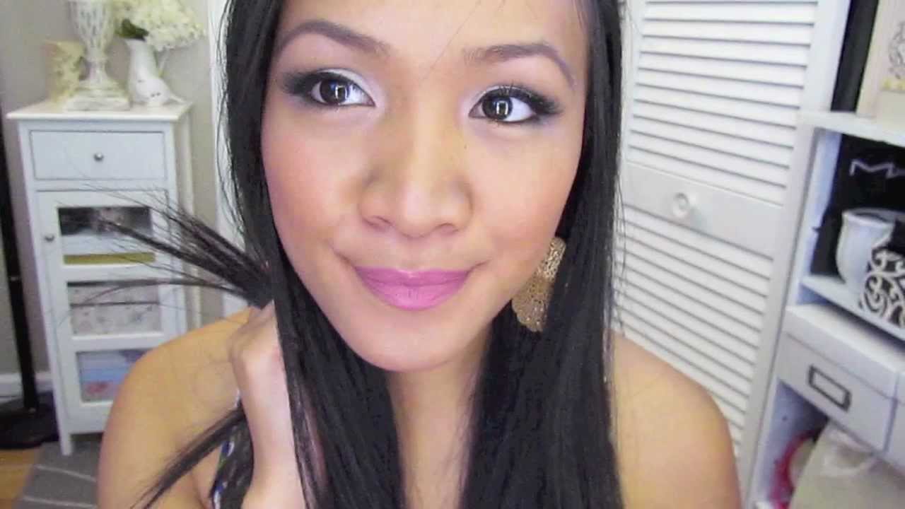 Prom Makeup Tutorial: Silver Smokey eyes and Pink lips