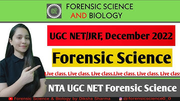 UGC NET JRF Forensic Science December 2022 Cycle