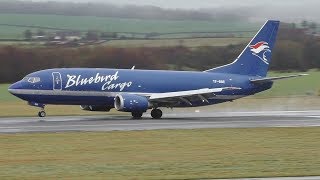 *Rare* BlueBird Cargo Boeing 737-300F Landing & Takeoff at Prestwick Airport *Rare* BlueBird Cargo Boeing 737-300F Landing & Takeoff at Prestwick Airport