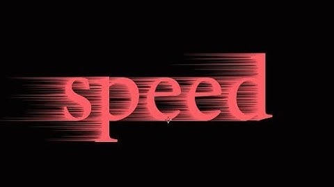 Speed Text Effect In Adobe Photoshop CC 2017 (How to create speed text)