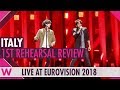 Capture de la vidéo Italy First Rehearsal: Ermal Meta, Fabrizio Moro Non Mi Avete Fatto Niente @ Eurovision 2018 Review