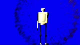 Robot / Droid Animated with gun fire and explosion (blue screen FX)