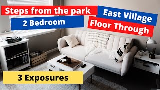 Extra large NO FEE  2 bedroom Floor through apartment tour in the East Village Quiet High ceilings