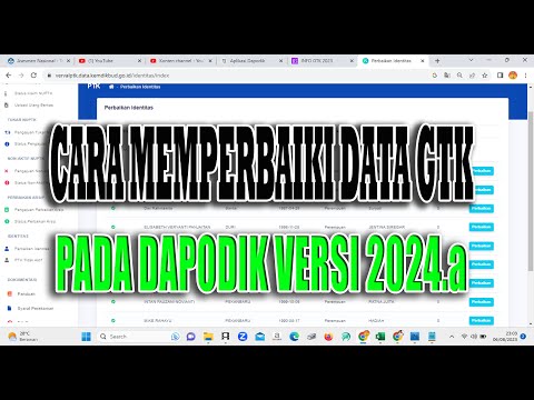 Cara Merubah Data GTK Pada Dapodik Versi 2024.a