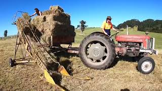Baling hay the old school way