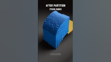 Multiple Partition 27000 Cubes   Satisfying Disintegration #satisfying #animation #blender #3dart
