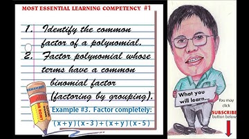HOW TO FACTOR POLYNOMIALS BY GROUPING. EXAMPLE #3.
