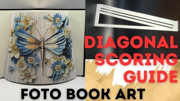 Book Folding Diagonal Guide - Fore Edge Foto Book Art Project using Diagonal Scoring Guide