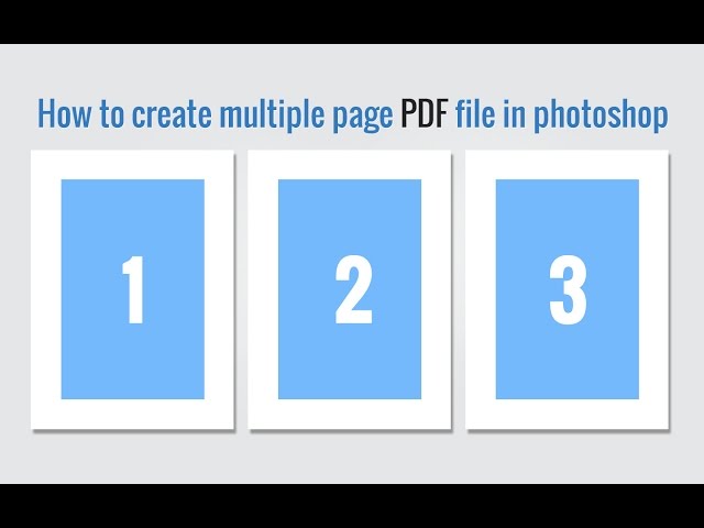 save multi page pdf photoshop save multi page pdf photoshop