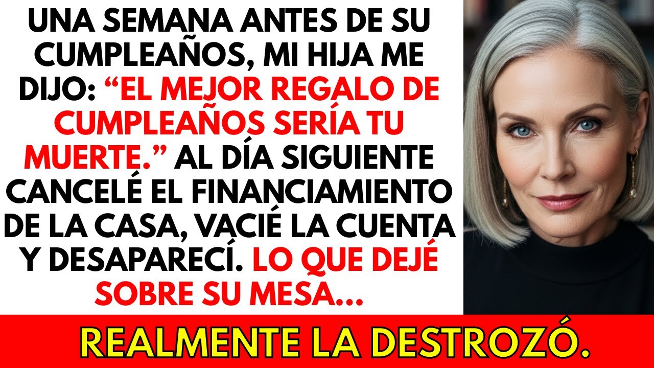 En el cumpleaños de mi hija, ella gritó: ‘El mejor regalo sería que murieras’ — entonces desaparecí