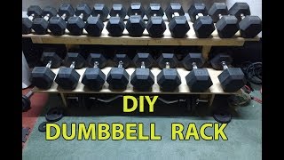 DIY Dumbbell Weight Rack Storage from Wood