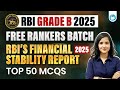 RBI Financial Stability Report 2025 | TOP 50 MCQs | Report for RBI Grade B 2025