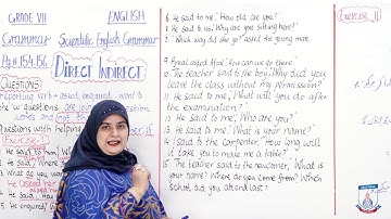Class 7 - English - Lecture 32 - Direct - Indirect Speech 03 - Allied Schools