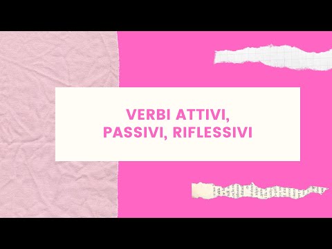 Video: Come Determinare La Riflessività Di Un Verbo