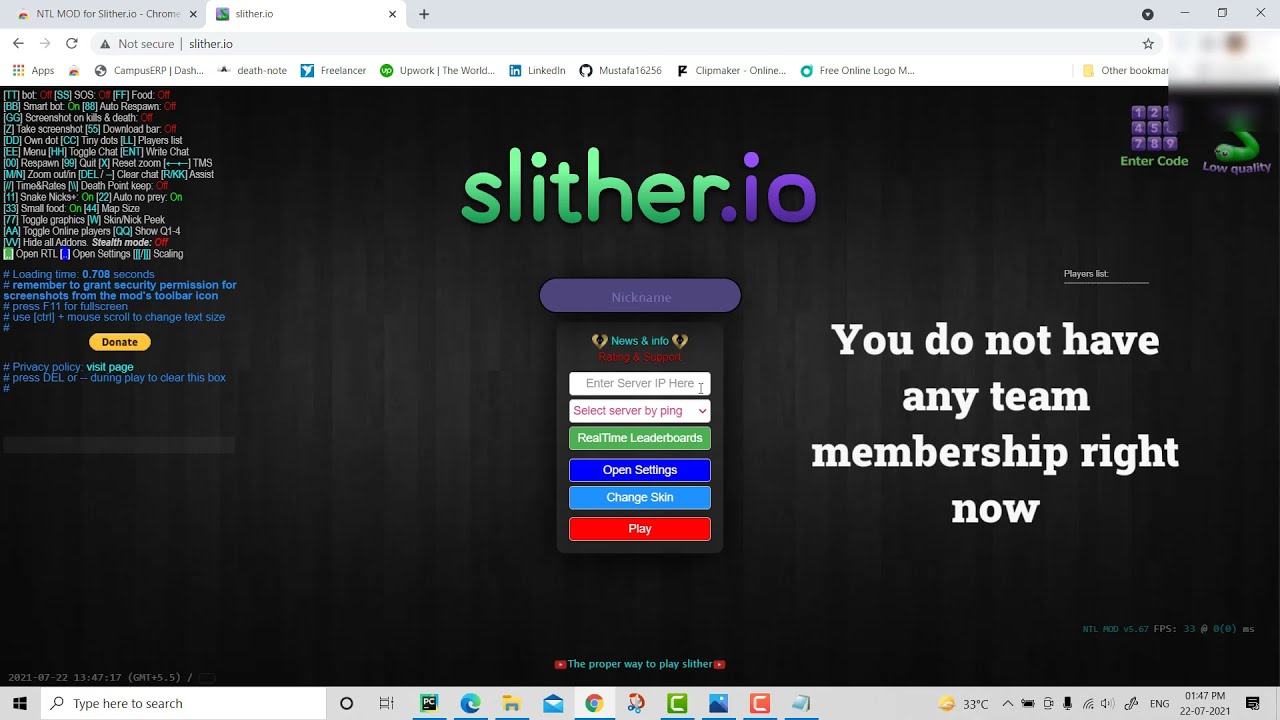 GitHub - Slitherio-Org/Slither.io-Mods: You can team up with friends and  meet them in the server because you can easily see them on the map.
