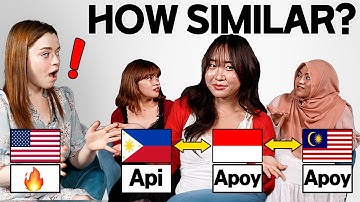 American Was Shocked by Word Difference Between 3 Asian Languages! lMalaysia, Indonesia, Philippines
