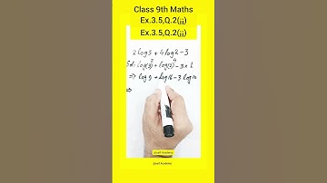 Class math unit 3 logarithm exercise 3.5 question no 2(ii) || logarithm properties