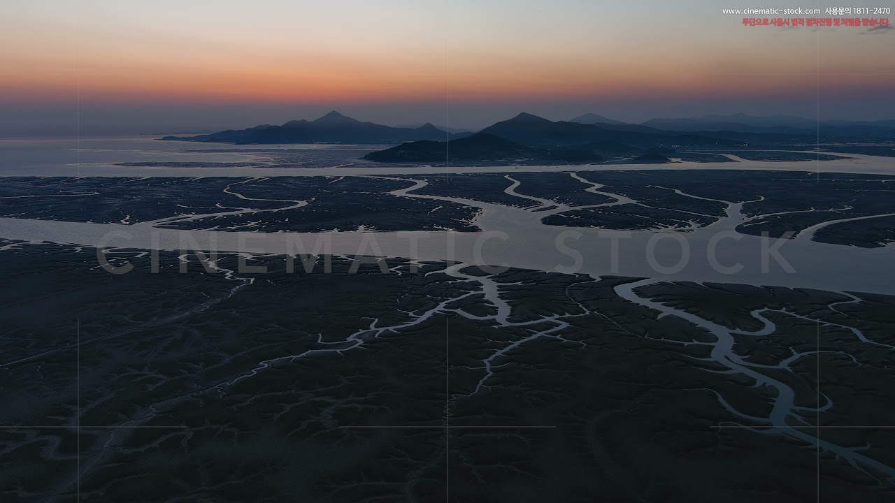 동검도 강화도와 영종도 사이의 갯벌 / East coast , Korea Drone - Vivaldi winter, 드론 |시네마틱아카이브-대한민국영상소스