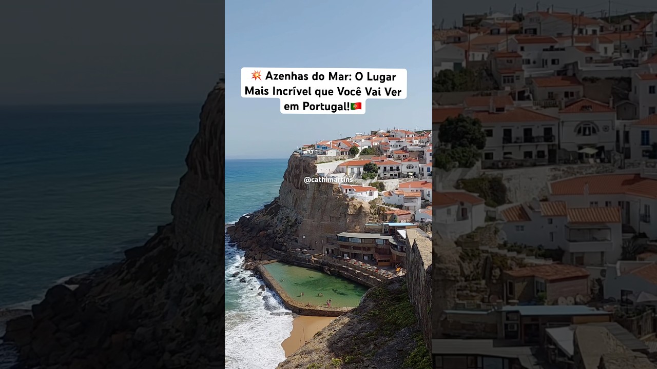 🌊✨ Azenhas do Mar: A Aldeia Suspensa sobre o Atlântico! 🇵🇹💙 Aproveite e escute o som do mar…