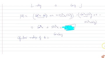 `F(x)=[[cosx,-sinx,0],[sinx,cosx,0],[0,0,1]]` and `G(x)=[[cosx,0,sinx],[0,1,0],[-sinx,0,cosx]]`...