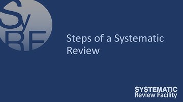 SyRF | Module 2 | Steps of a Systematic Review