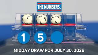 RI Lottery Midday 07/30/2026
