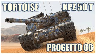 : Tortoise, Kpz 50 t & Progetto 66  WoT Blitz Gameplay