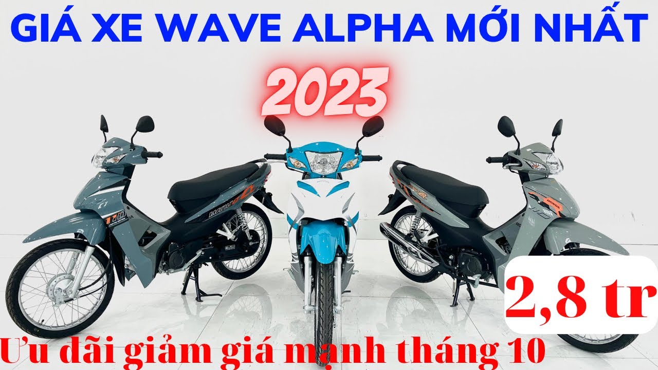 Cập Nhật Giá Xe Wave Alpha 2023 Hoàn Tiền 800k Phí ĐK Review Những Màu  Hot Nhất Tại Hồng Đức 10  YouTube