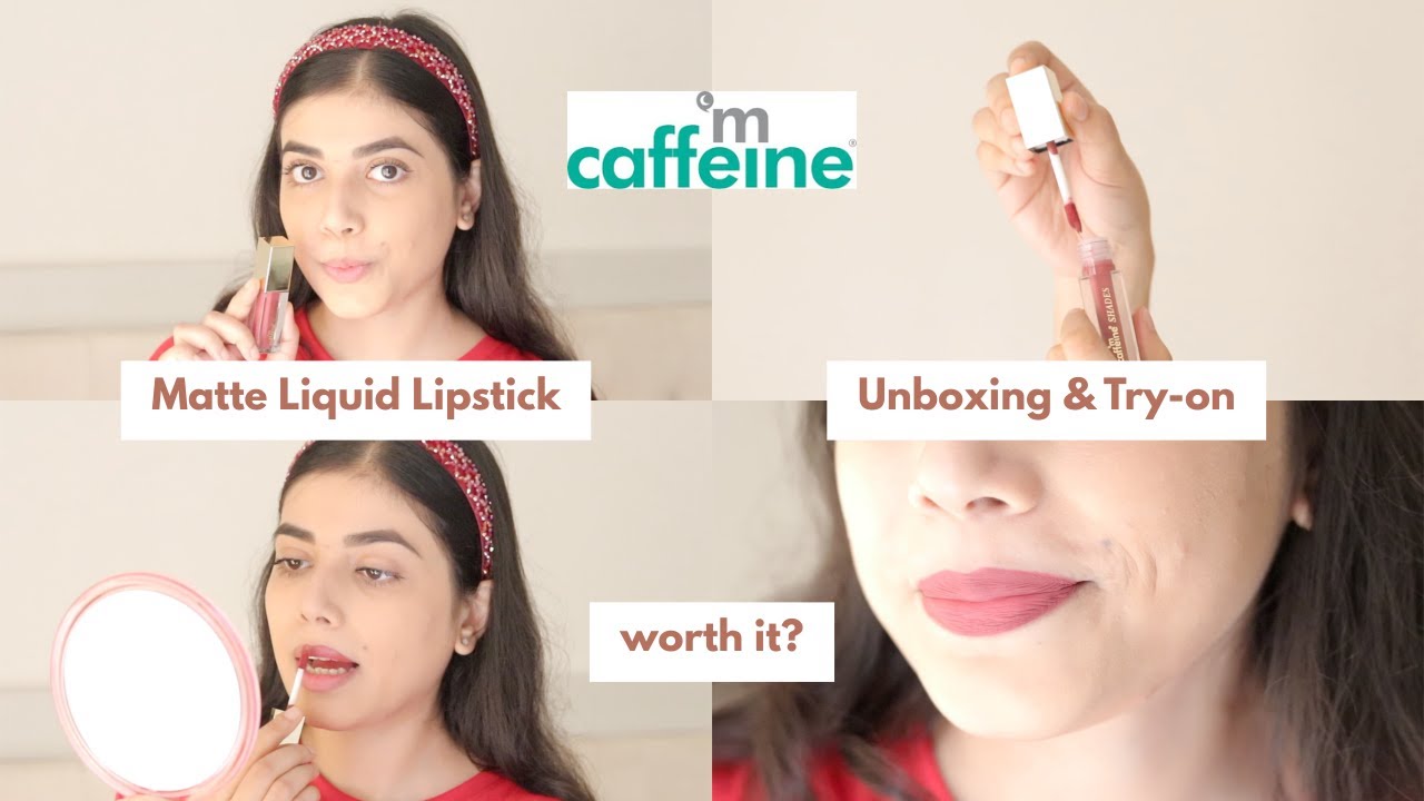 mcaffeine Velvet Blur Matte LIQUID LIPSTICK | Unboxing & Try on | Official Heena Vahid. 