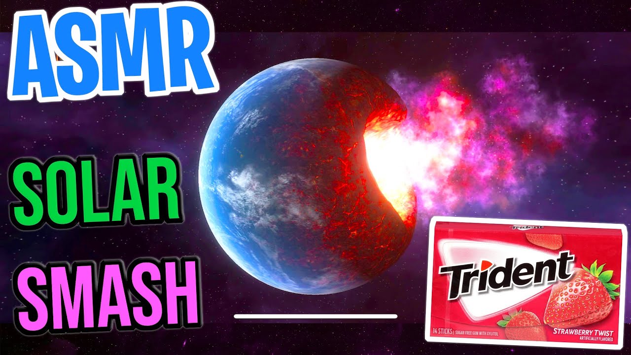 ASMR Gaming 📱 Solar Smash Relaxing Gum Chewing Sounds on iPhone 11 Pro 🎮🎧 Whispering 💤