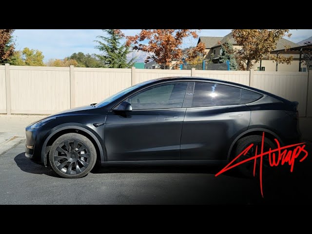 Tesla Model Y ( Full Satin Black Wrap ) 