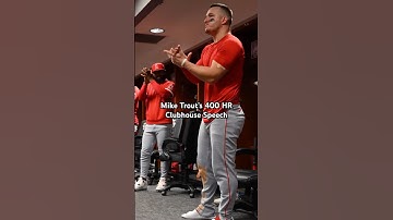 Mike Trout’s Clubhouse Speech 🥹