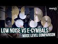 Noise level comparison roland  atv ecymbals vs zildjian l80  agean r low noise cymbals