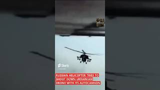 Russian MI-28 Helicopter Tries To Shoot Down Ukrainian Drone From Up Close