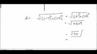 How to find distance between two points using distance formula?