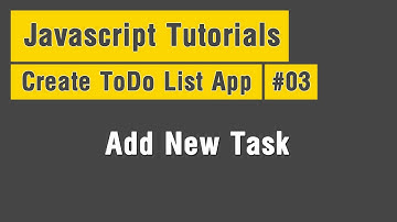 To-Do List - Arabic JavaScript Tuts #03 - Add New Task