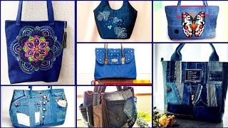 Latest & Classy Denim Upcycling Totebags ideas 2024