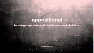 What Does Appositional Mean