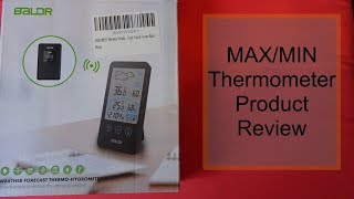 Max/Min Thermometer + Humidity Weather Station Review