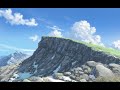 巨大な崖を描くイラストメイキング