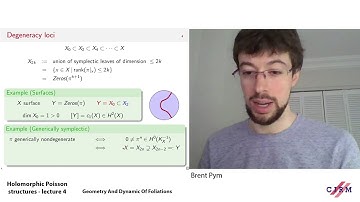 Brent Pym: Holomorphic Poisson structures - lecture 4