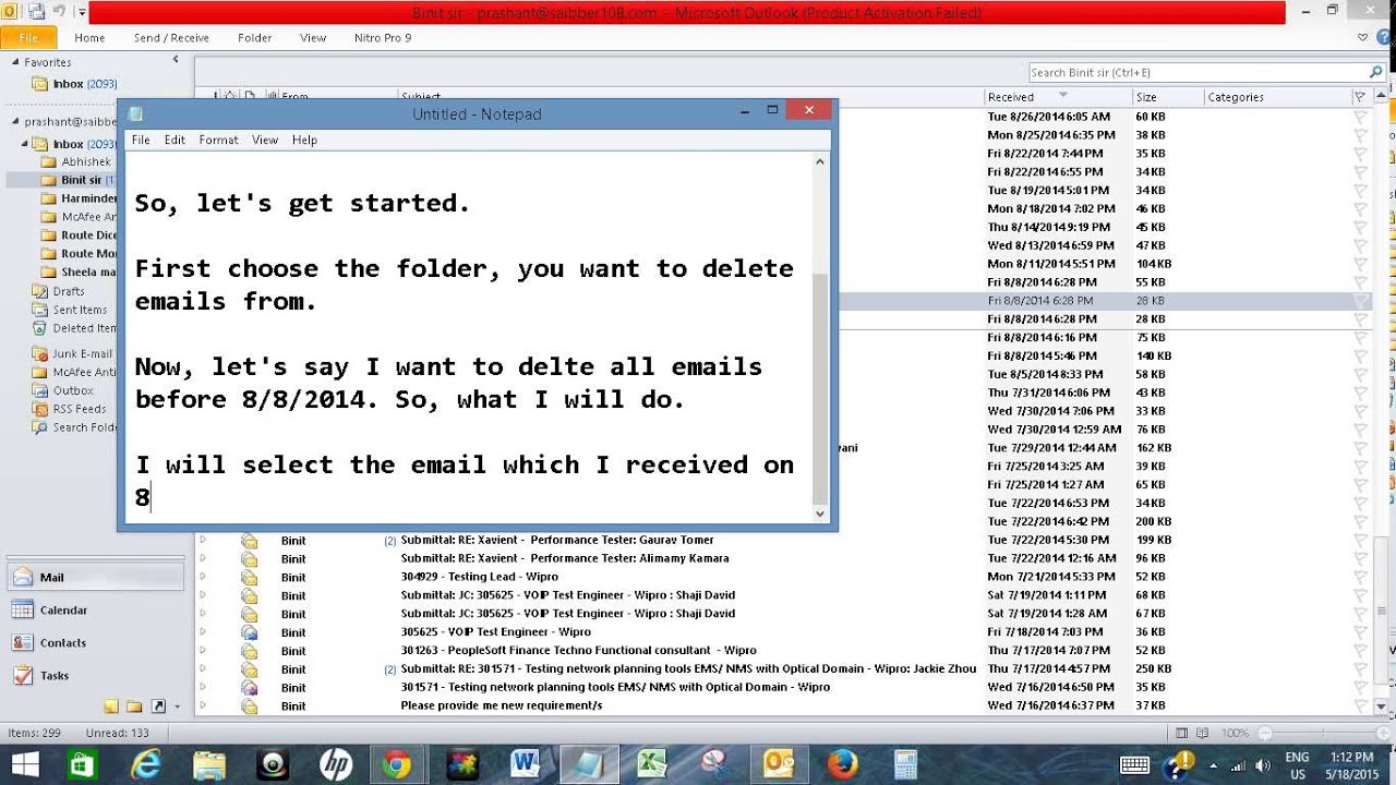 Delete All Emails Before after A Certain Date In Outlook YouTube