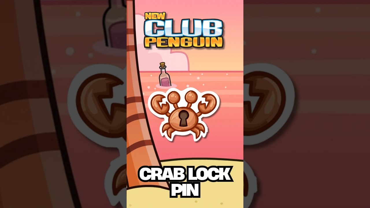 CRAB LOCK PIN 🦀|  New Club Penguin #clubpenguin #newclub penguin #cpps  #guide  #gameplay