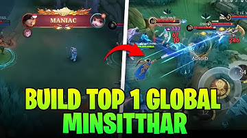 UNBELIEVABLE EPIC COMEBACK!! Minsitthar Critical Damage Build !! - Build Top 1 Global ~MLBB