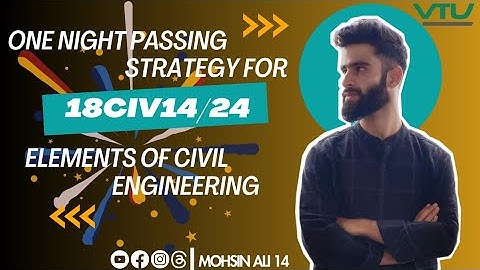 18civ14/24 Vtu |Elements Of Civil Engineering And Mechanics ✌️✌️